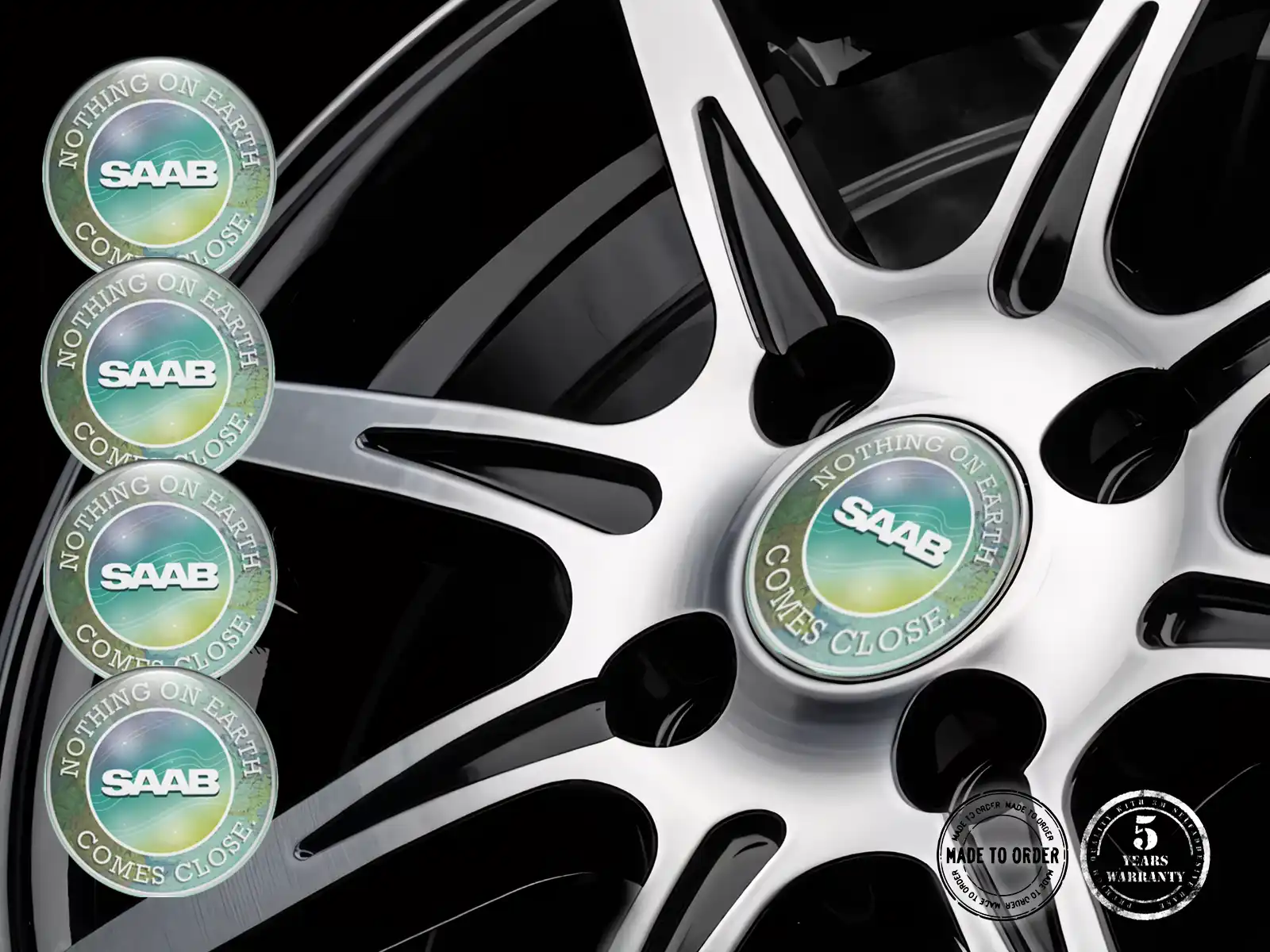 Saab Nabenaufkleber Design Harzemblem-Labels